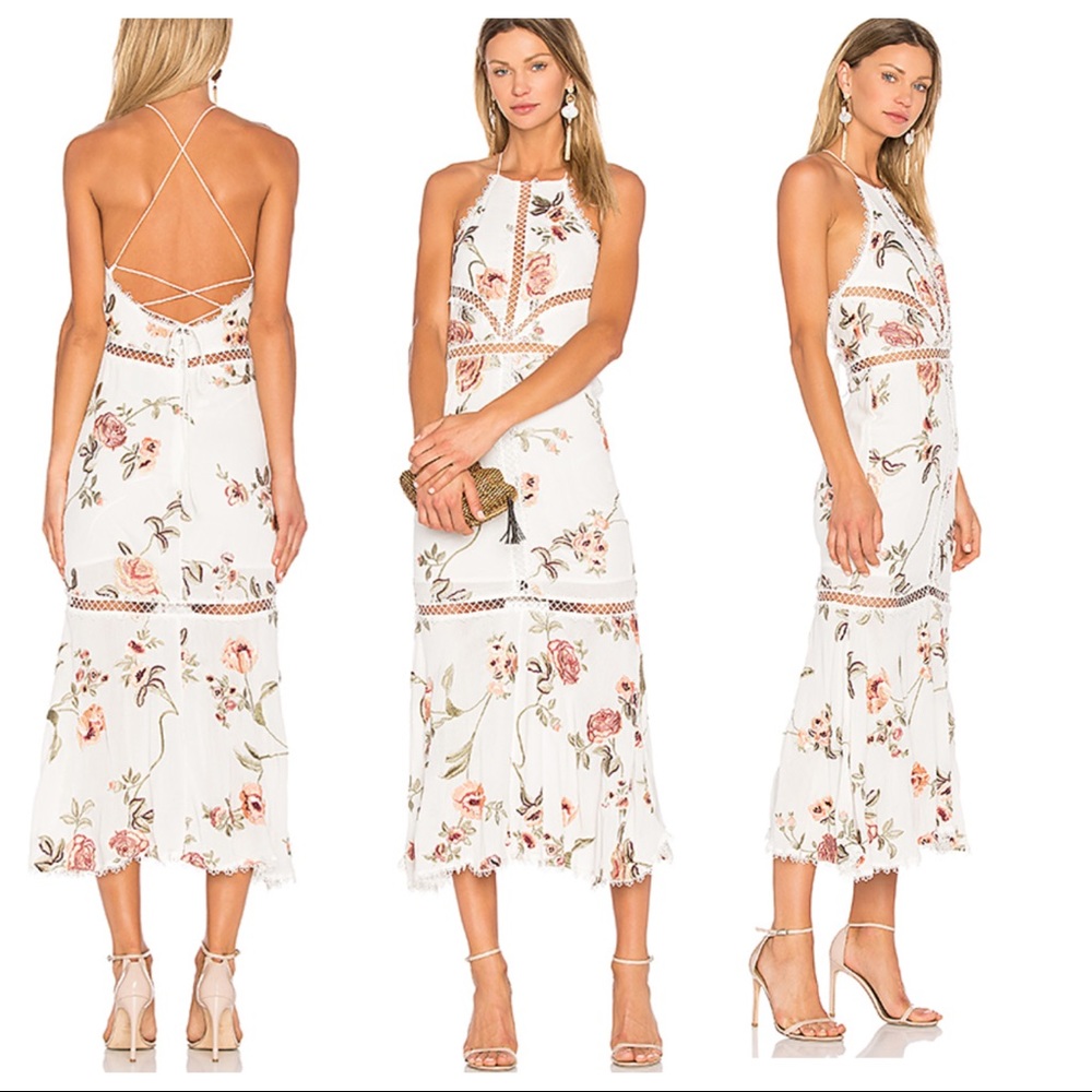 NWT X by NBD Felicity Embroidered Dress in Floral